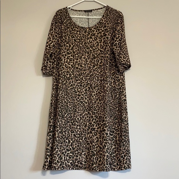 Pink Clove Leopard Tshirt Dress - Picture 1 of 2